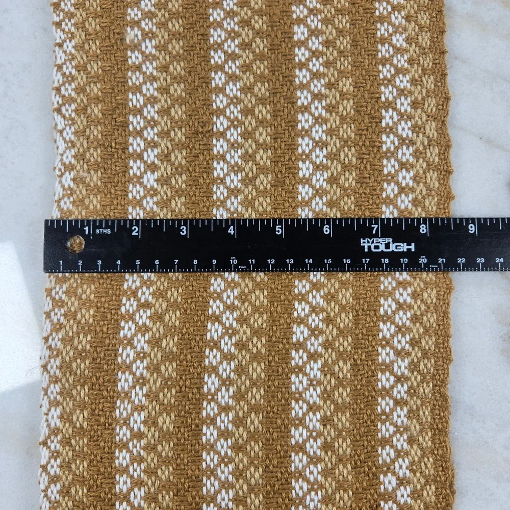 Artesanias Peru Scarf Brown Striped Alpaca Wool Fringed Boho Ethnic Hippie Chic